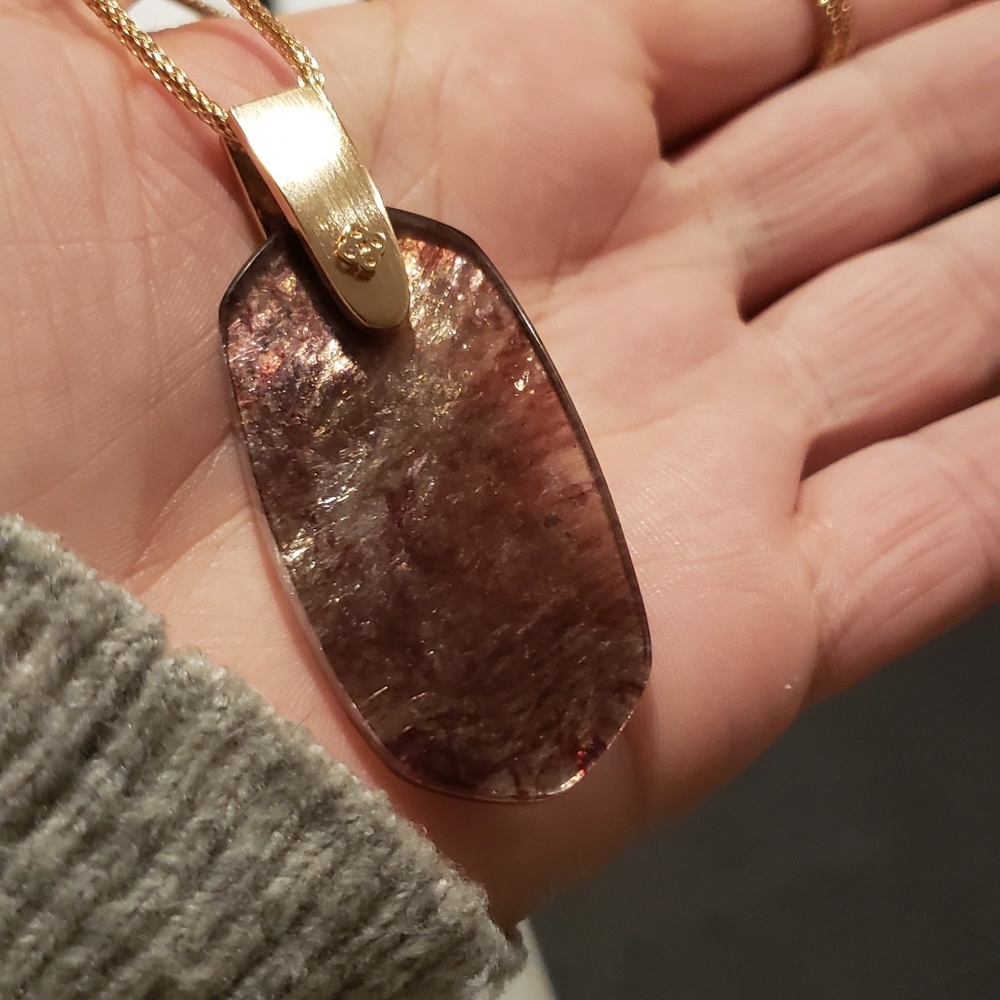 Kendra Scott Inez Rose Gold Long Pendant Necklace